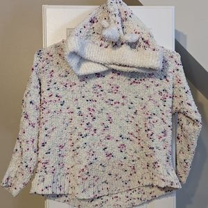 Girls Cat & Jack unicorn hooded sweater size 6